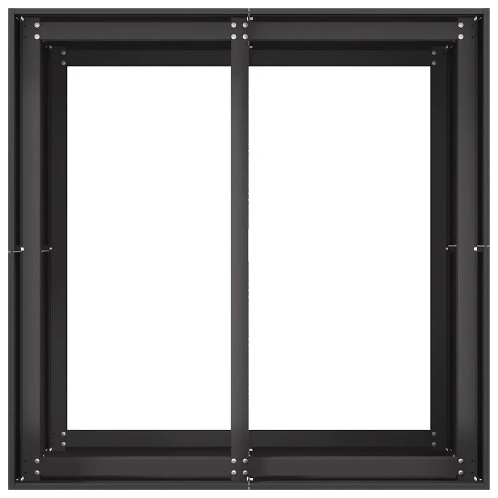 ültetvény fekete 80x80x80 cm Acél