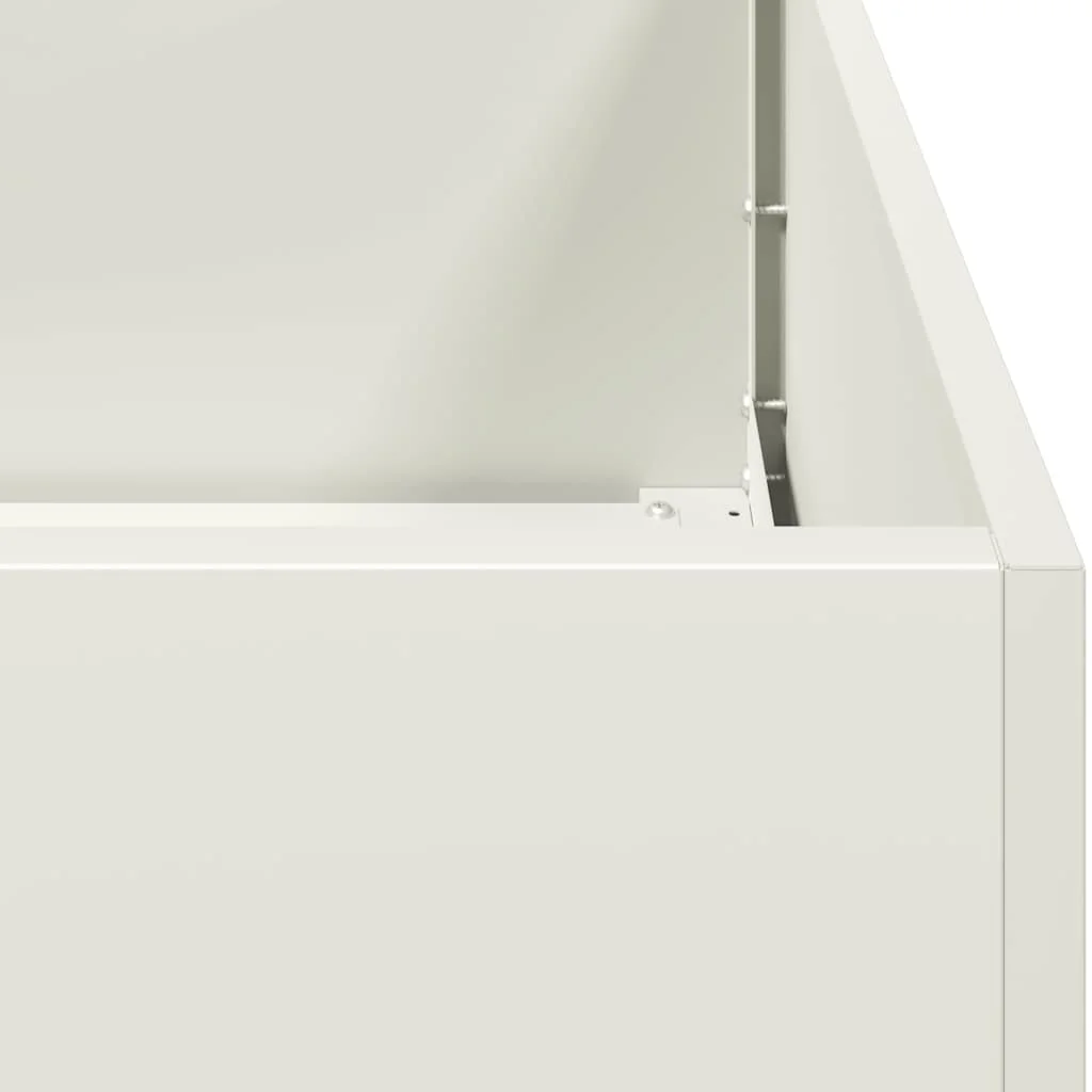 Fehér acél növénytartó 100x100x30 cm