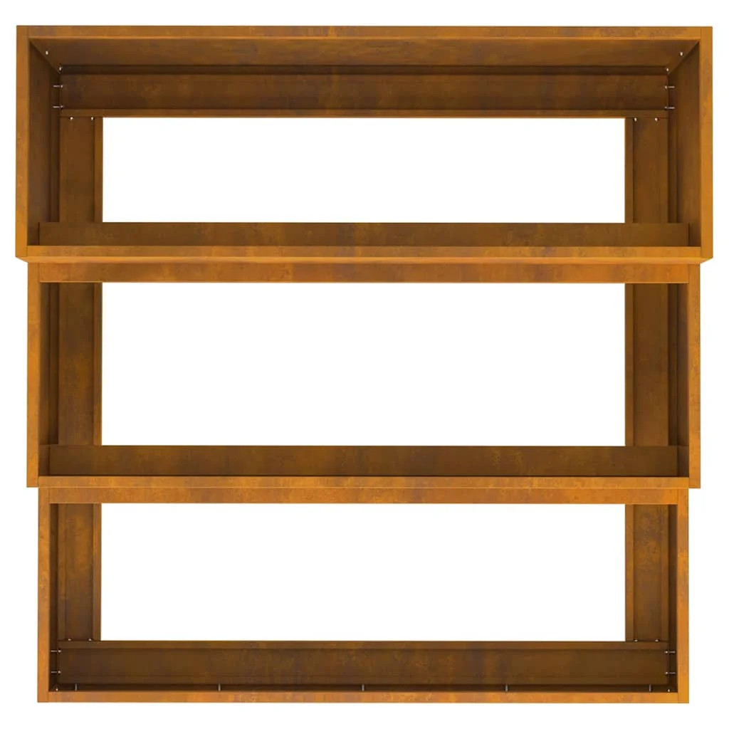 Kerti virágtartó 3-szintes 90x90x35 cm Időjárásálló acél