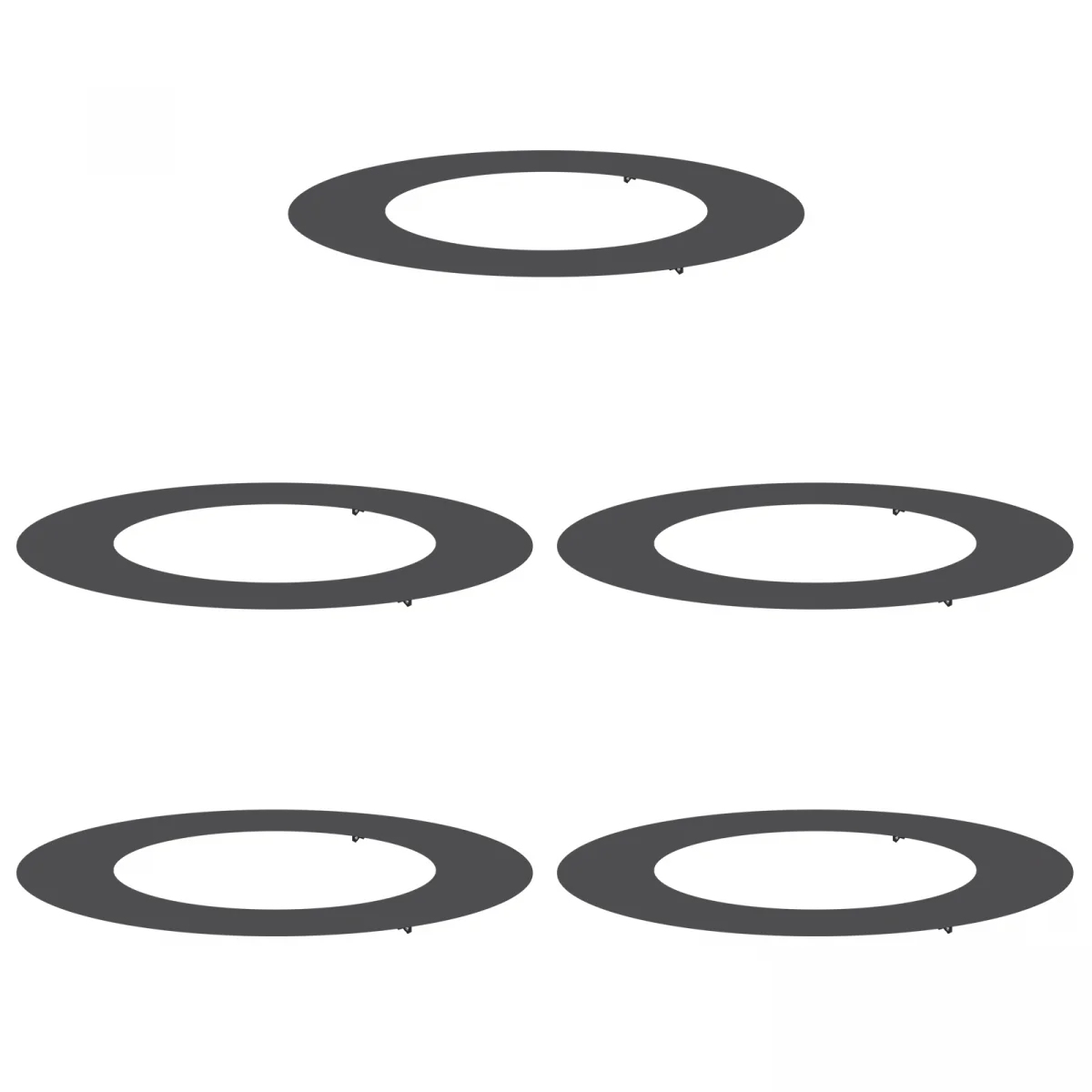 Műanyag virágcserép Fekete Műanyag Nagy Kerek Modern