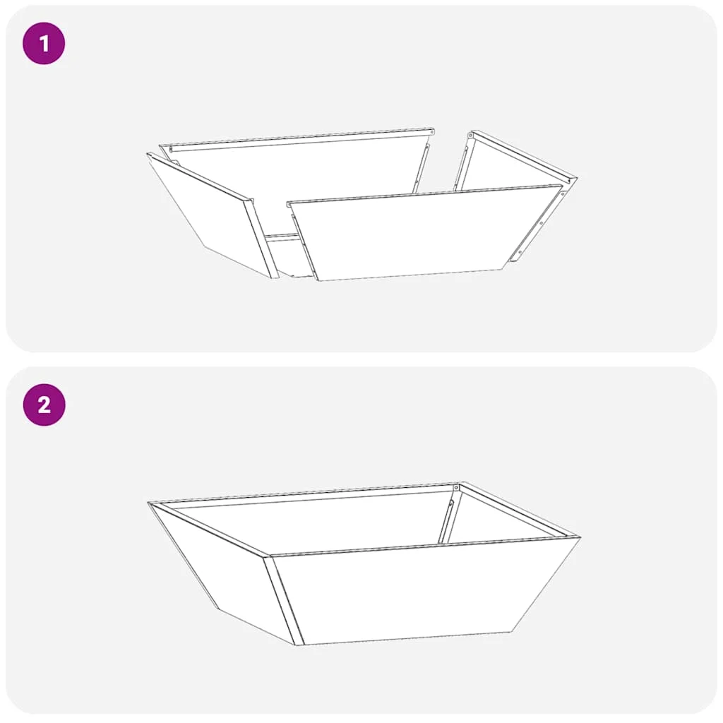 Műanyag virágtartó 5 pcs Fehér 50 x 50 x 15 cm Acél