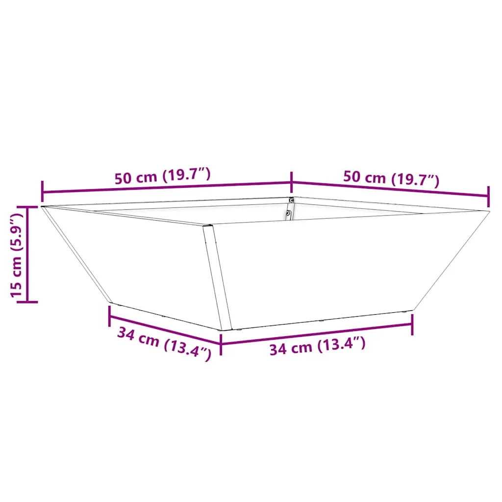 Műanyag virágtartó 5 pcs Fehér 50 x 50 x 15 cm Acél