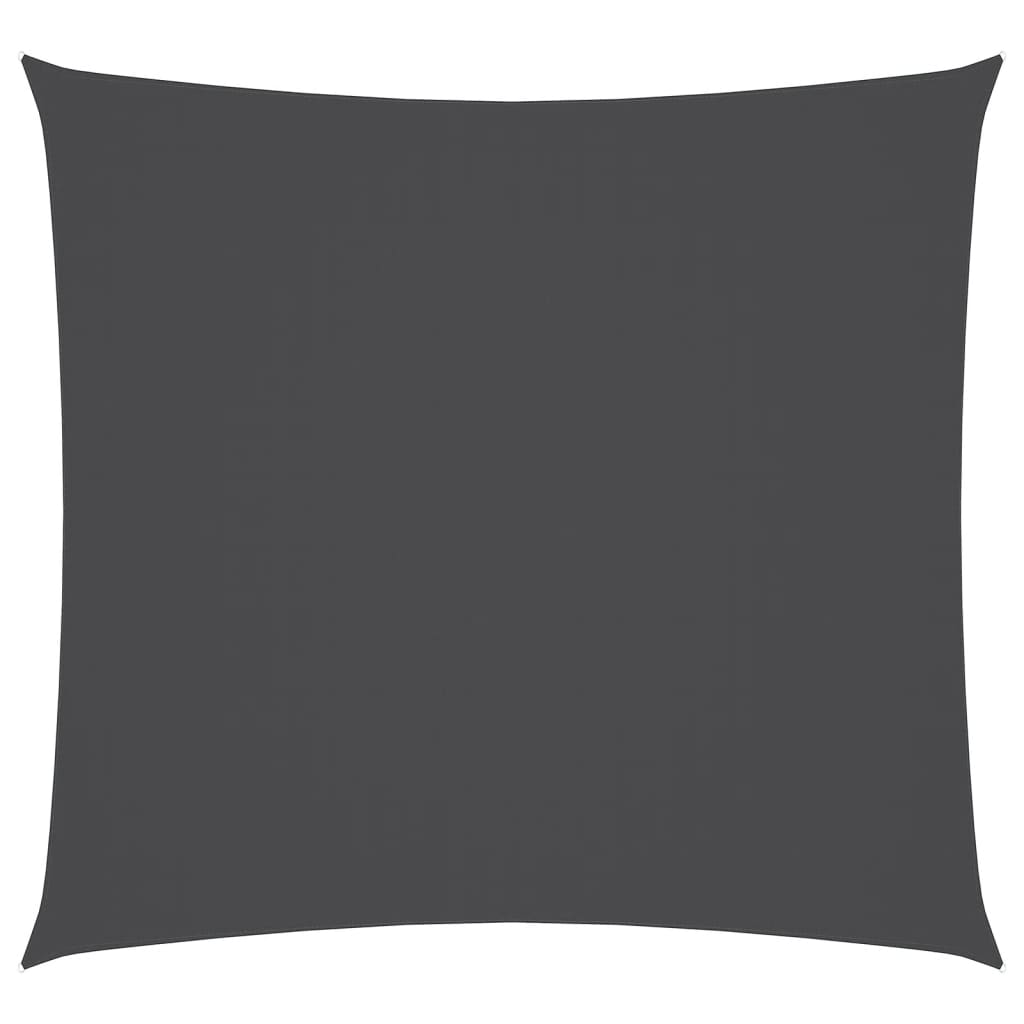 Antracitszürke négyzet alakú oxford-szövet napvitorla 7 x 7 m