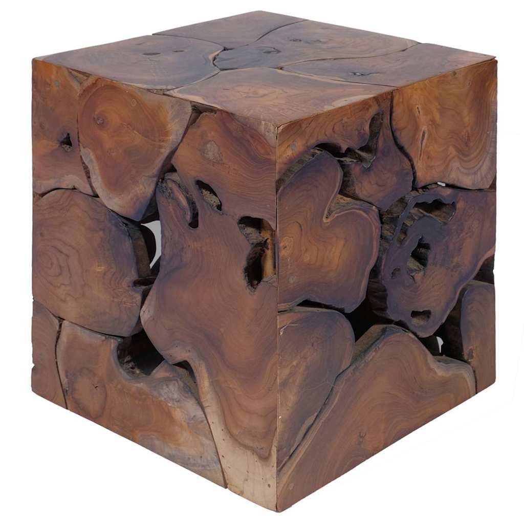 4 db barna tömör tikfa zsámoly 40x40x45 cm