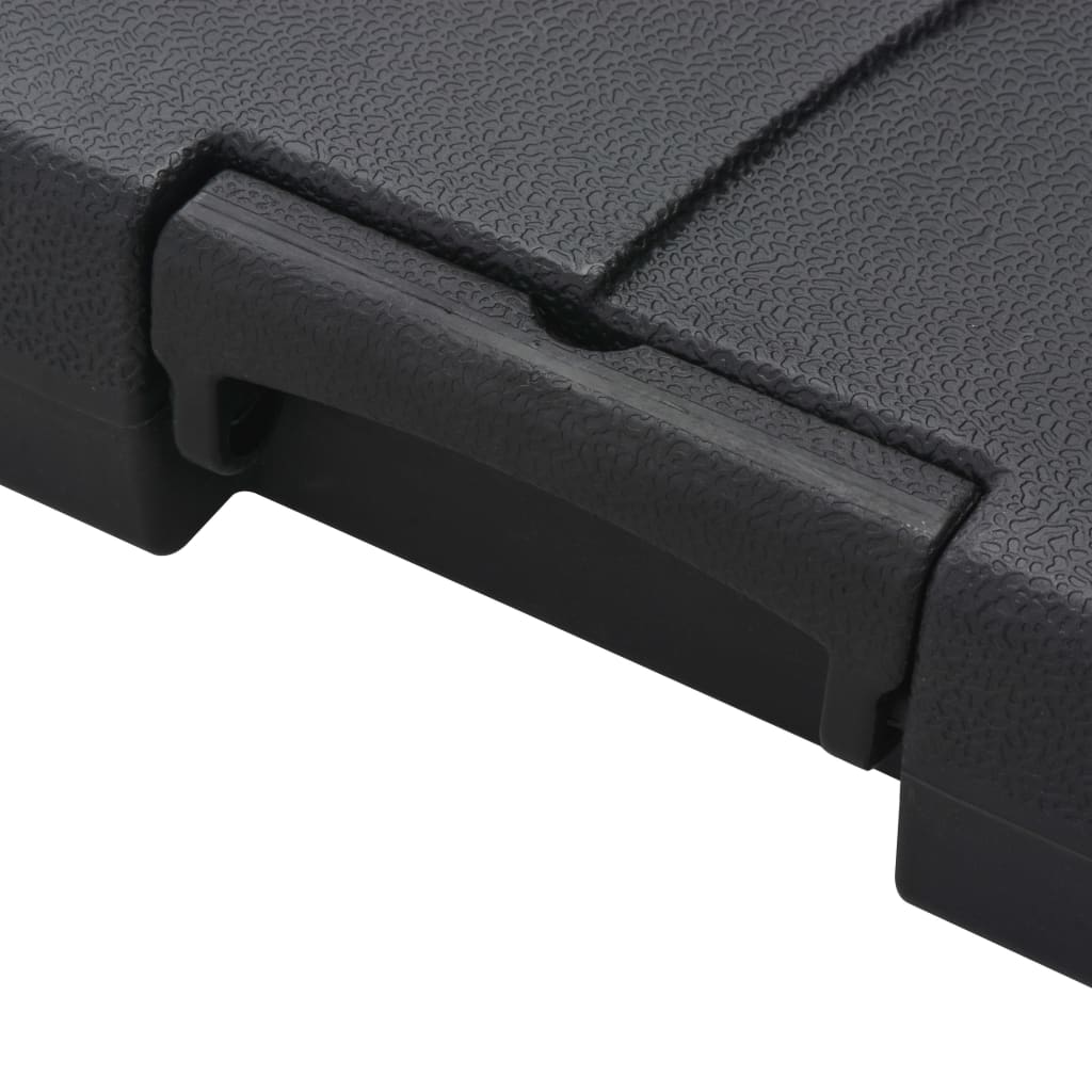 Antracitszürke kültéri napernyő hordozható talppal