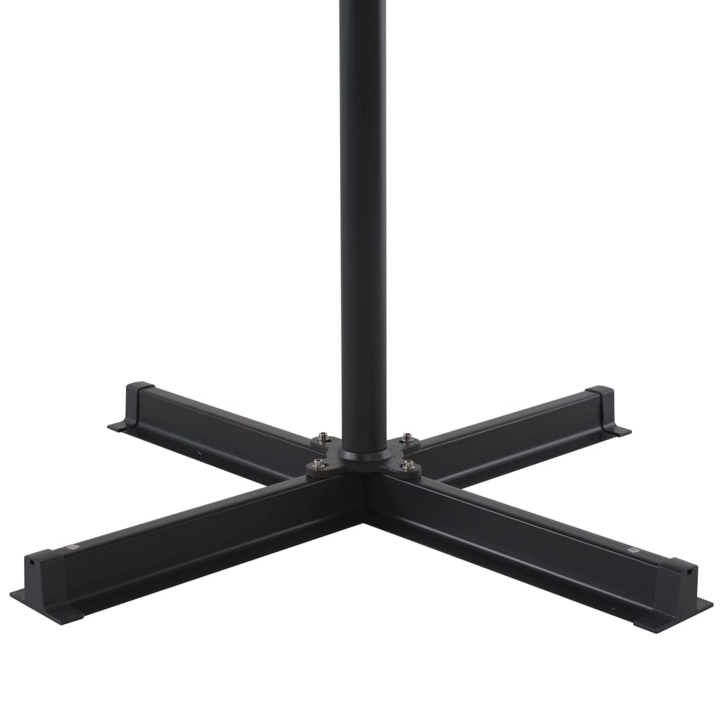 Antracitszürke kültéri napernyő hordozható talppal