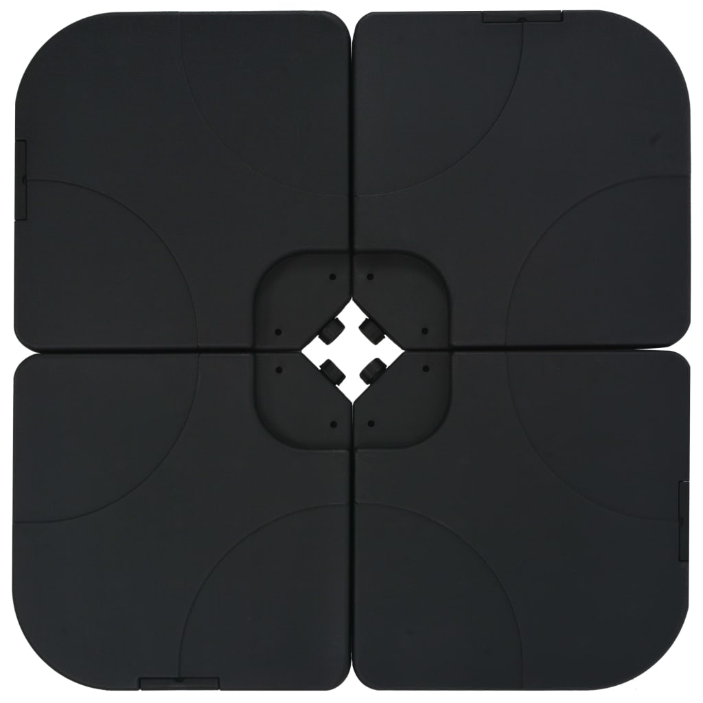 Antracitszürke kültéri napernyő hordozható talppal