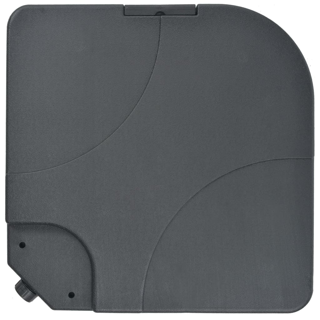 Antracitszürke kültéri napernyő hordozható talppal