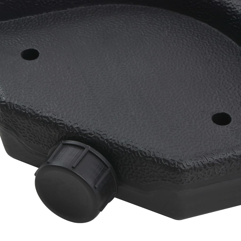 Antracitszürke kültéri napernyő hordozható talppal