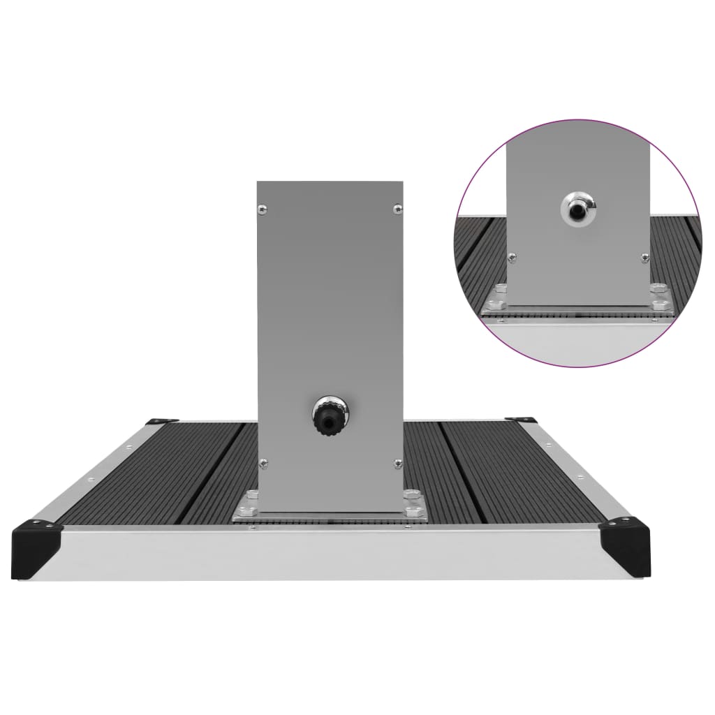 Kültéri WPC és rozsdamentes acél zuhany és zuhanytálca