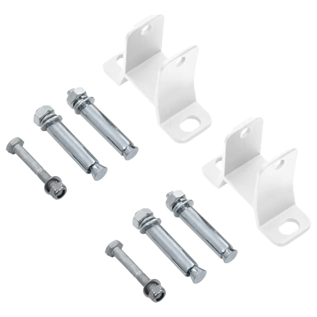 Kék és fehér automata napellenző 400 x 350 cm