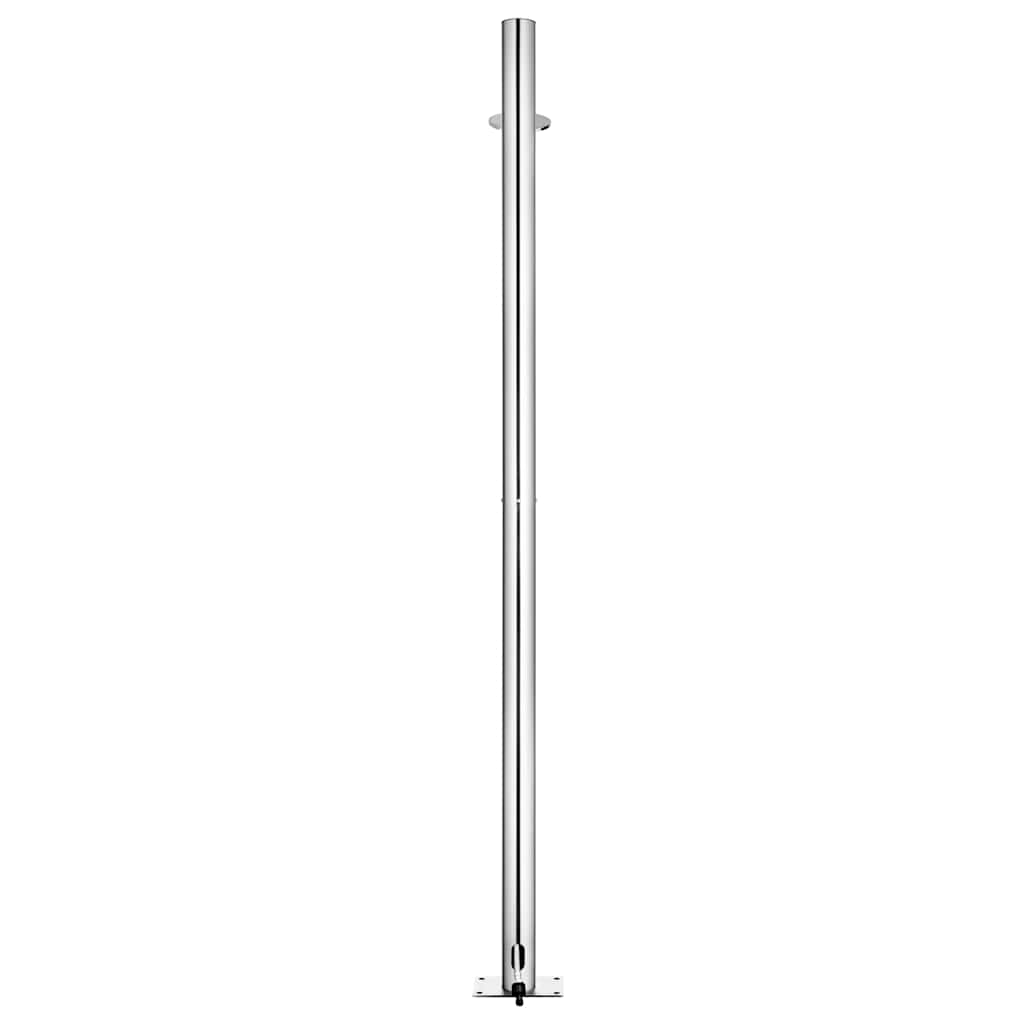 Rozsdamentes acél kerti zuhany barna aljjal 220 cm
