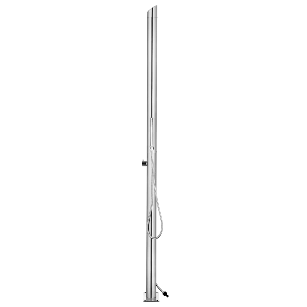 Rozsdamentes acél kerti zuhany barna aljjal 225 cm