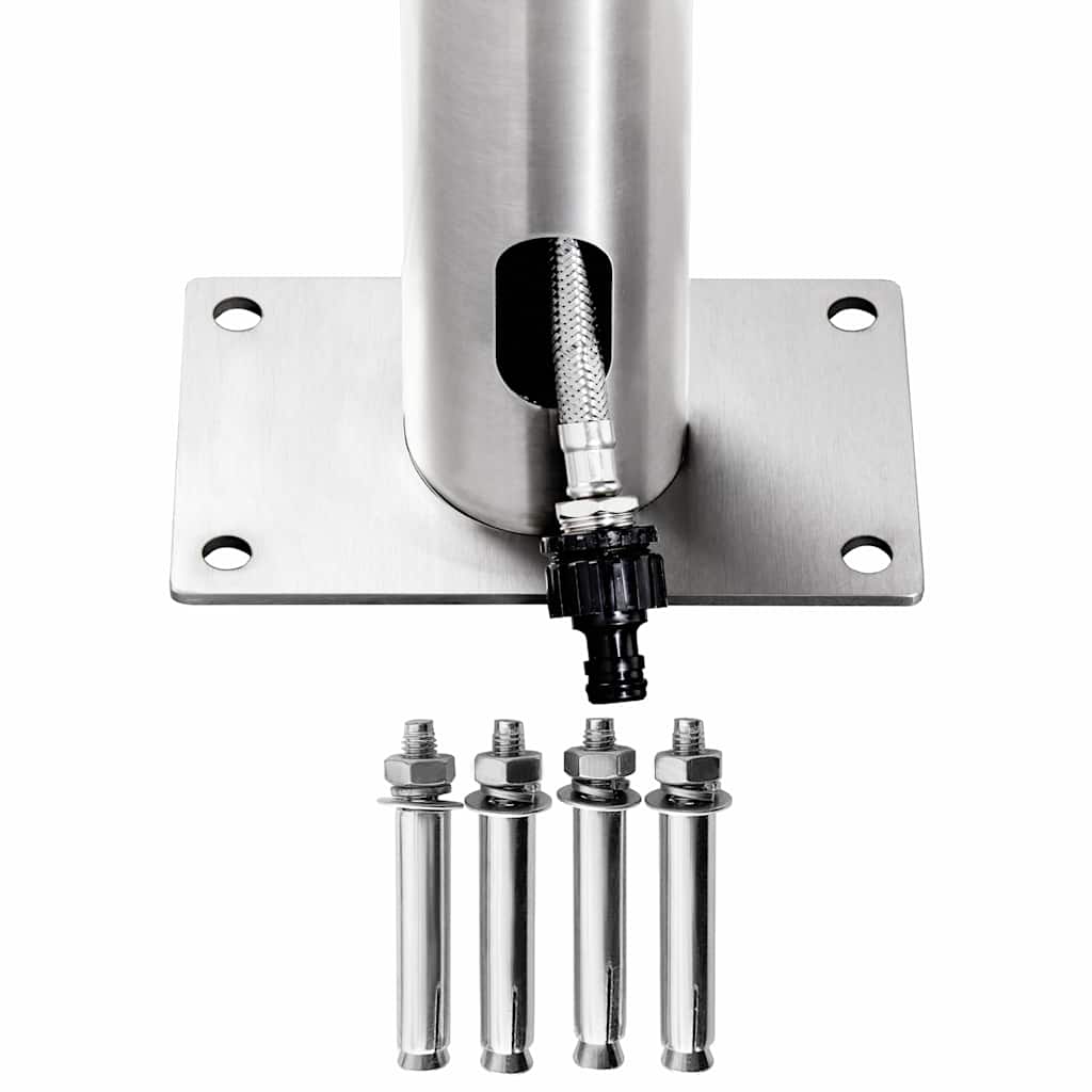 Rozsdamentes acél kerti zuhany barna aljjal 225 cm