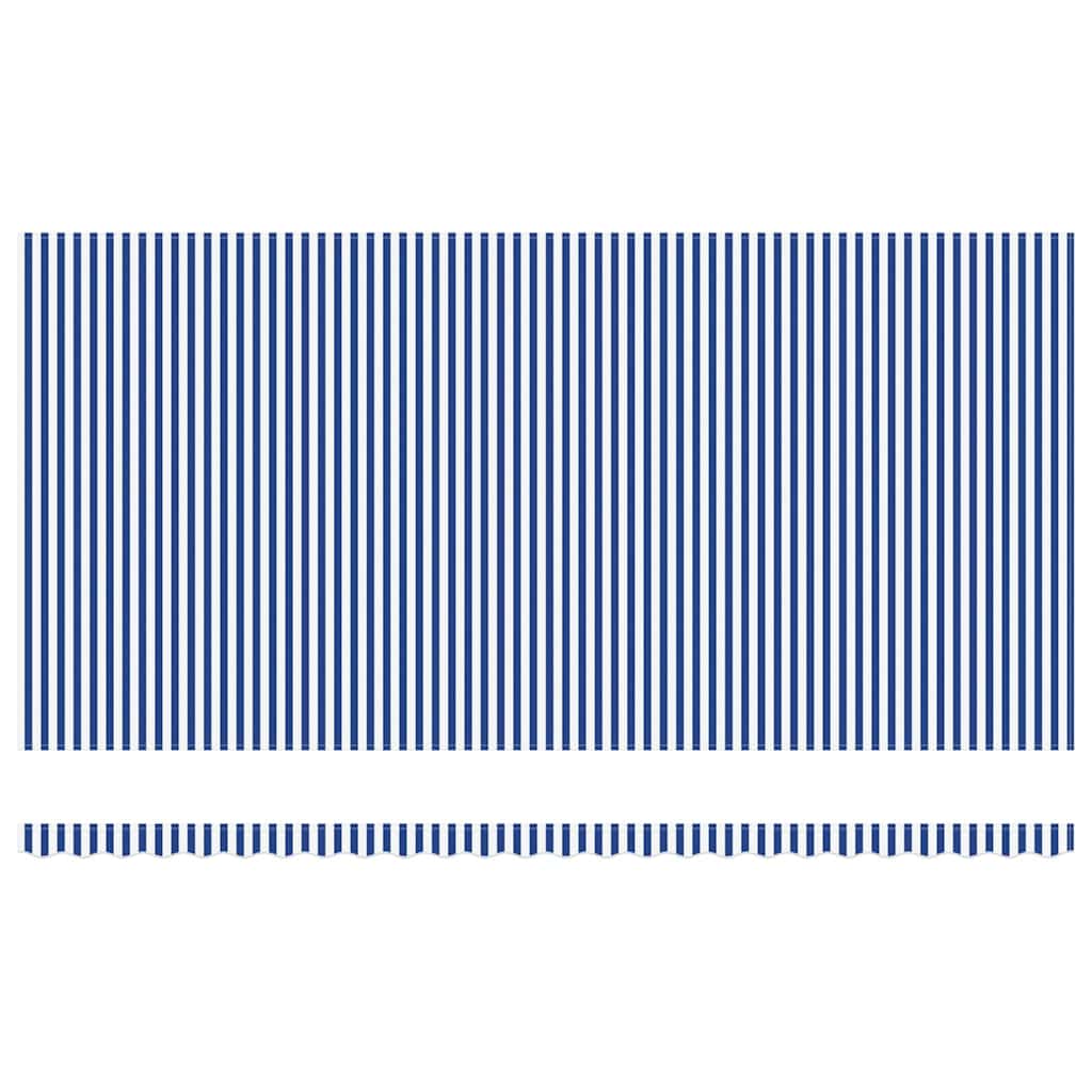 Behúzható napellenző Kék és Fehér 600 × 300 cm