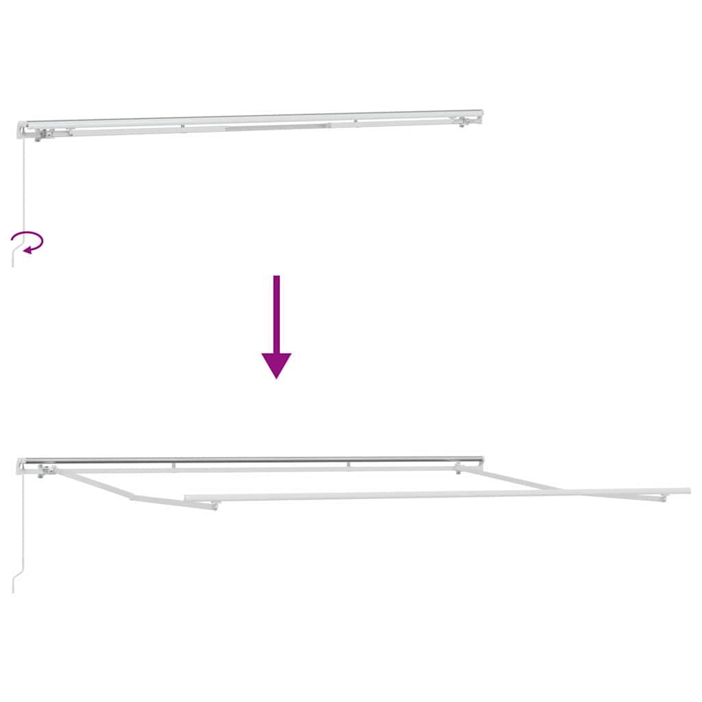 Behúzható napellenző Narancs és Barna 450 × 300 cm
