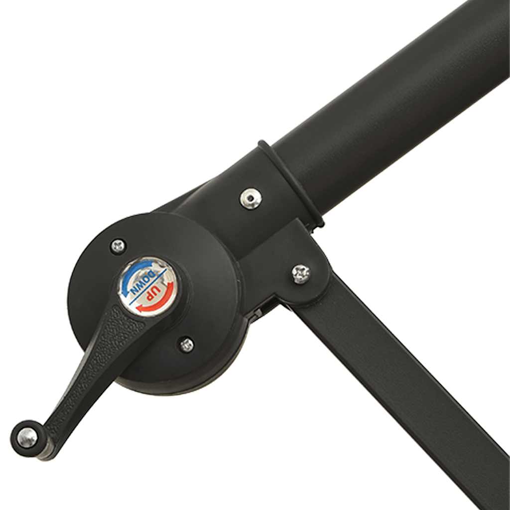 Bordó konzolos napernyő LED-fényekkel és acél rúddal