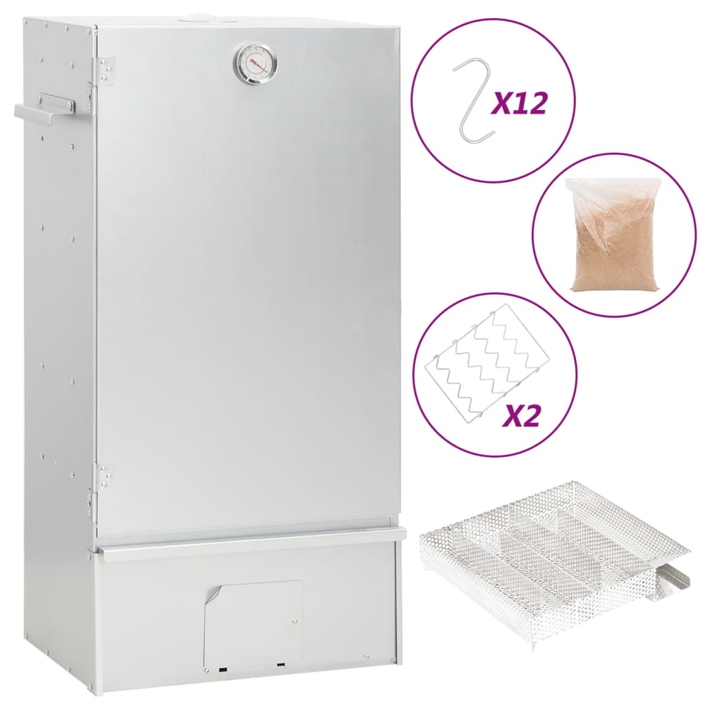 Horganyzott acél BBQ füstölőkemence hidegfüst-generátorral