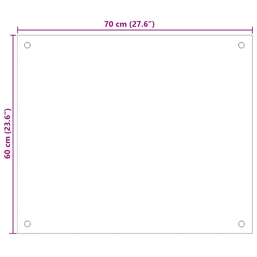 2 db fekete edzett üveg konyhai falburkoló 70 x 60 cm