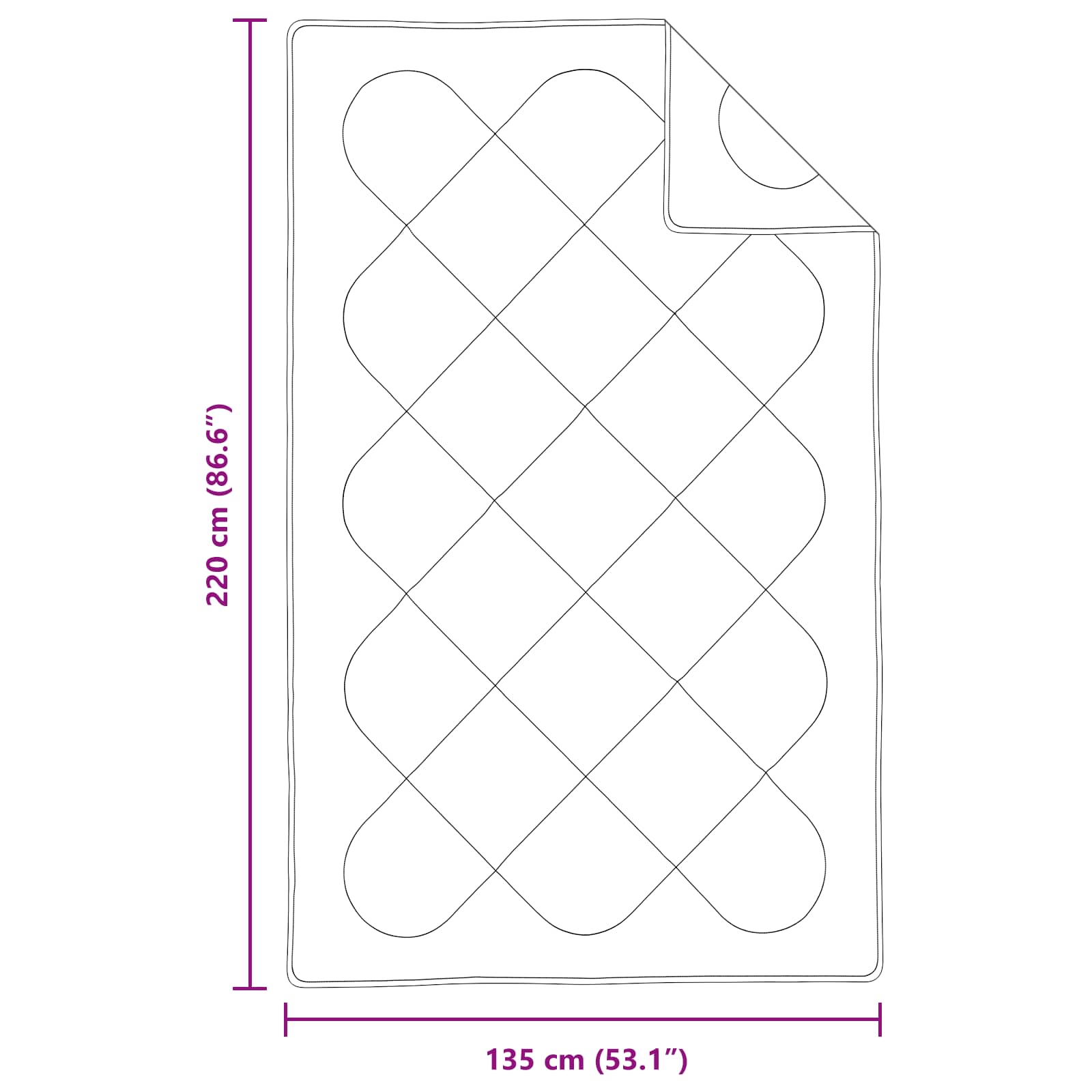 Takaró szett párnával 2 pcs Fehér Mikroszálas