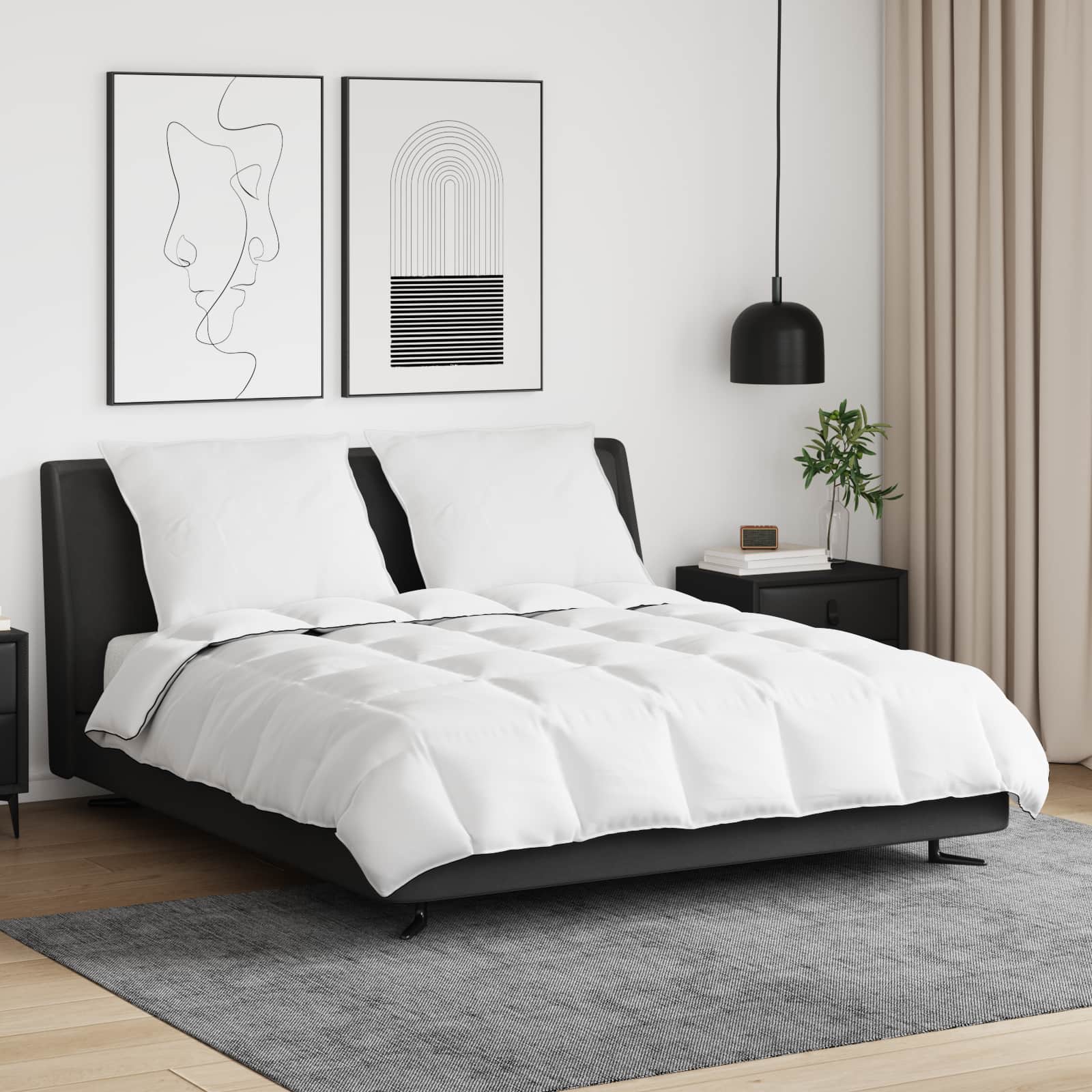 Téli takaró párnával 3 pcs Fehér Levegőpárna