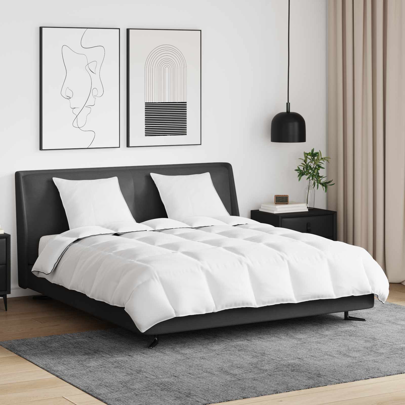 Téli takaró párnával 3 pcs Fehér Levegőpárna