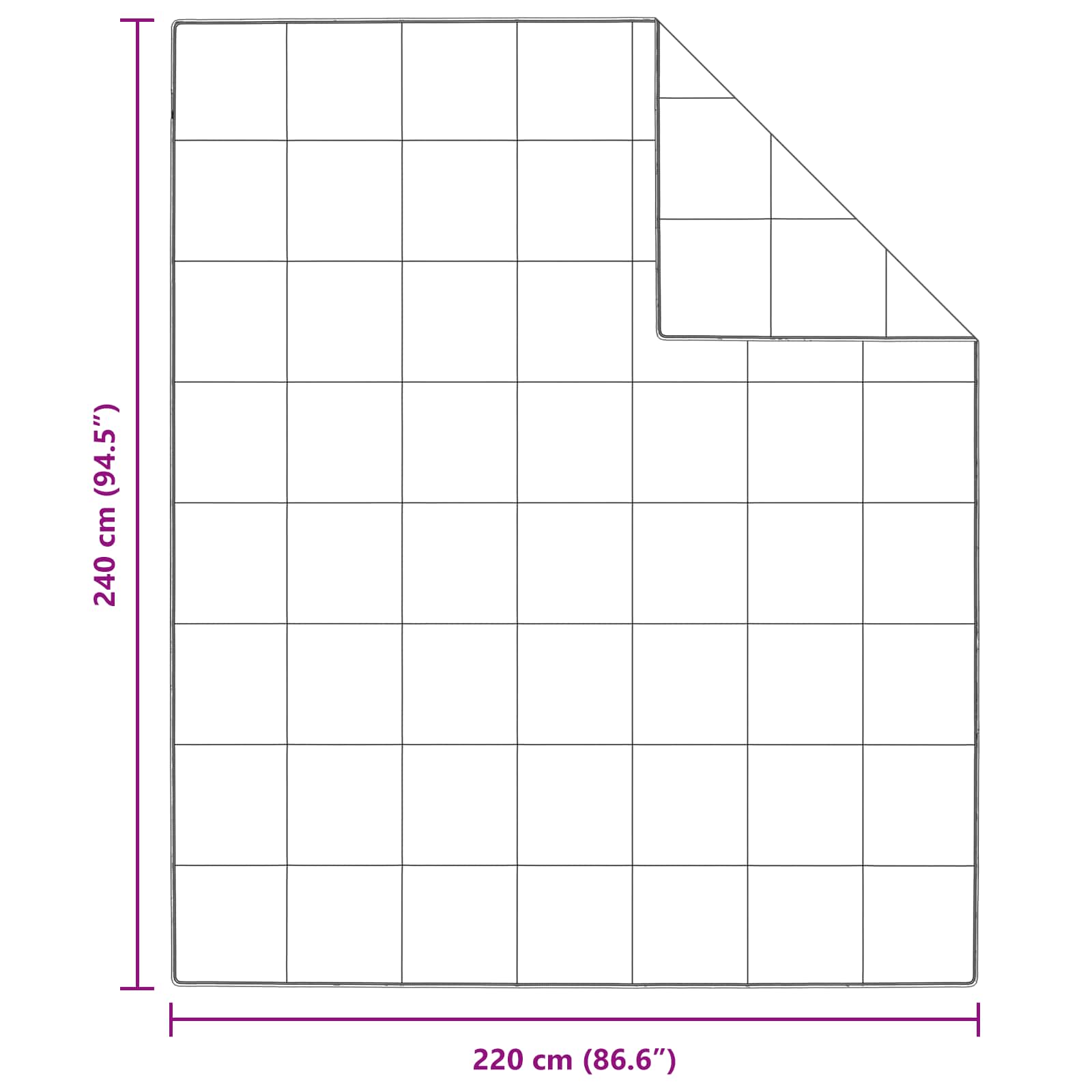 Téli takaró párnával 3 pcs Fehér Levegőpárna