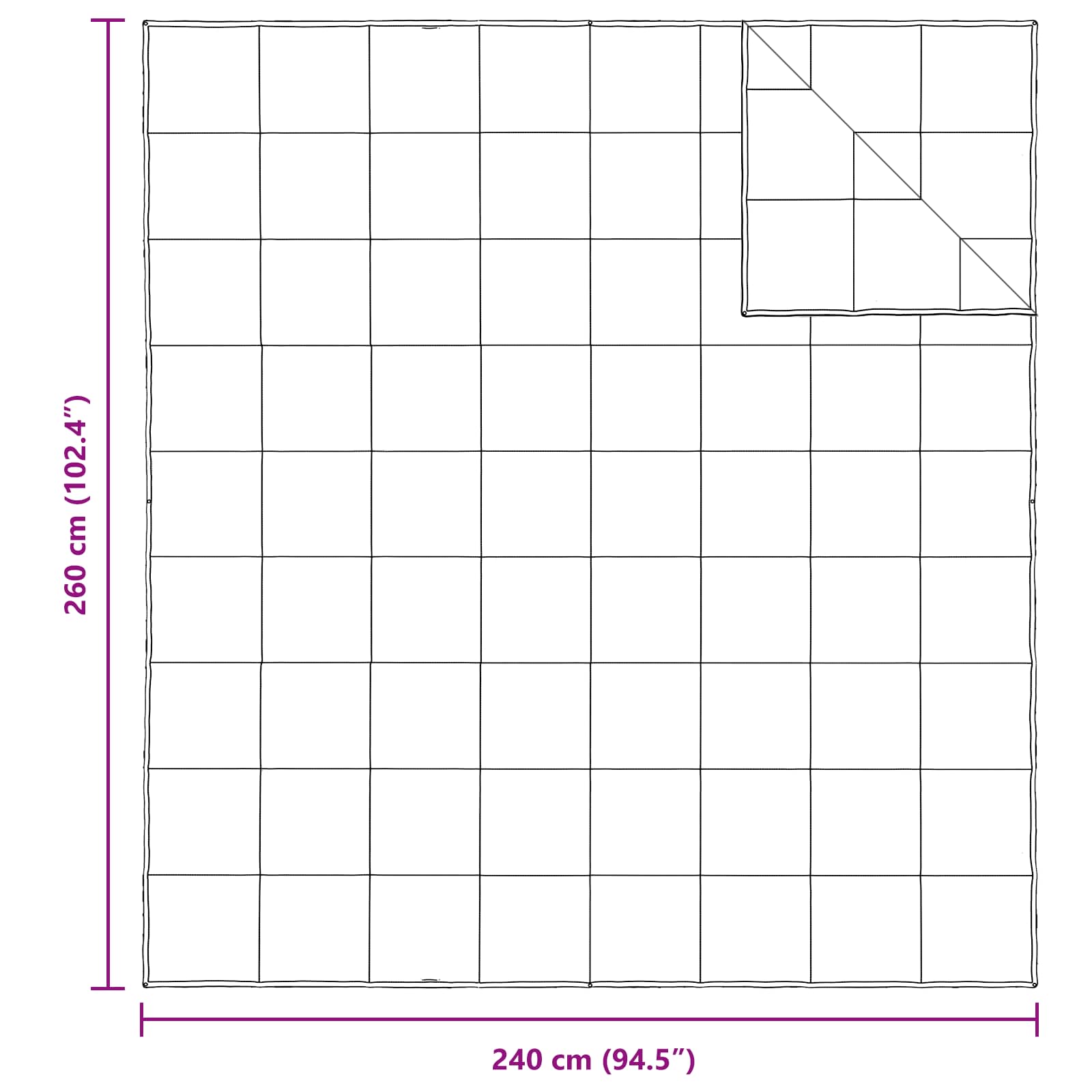 Takaró szett párnával 3 pcs Fehér Levegőpárna