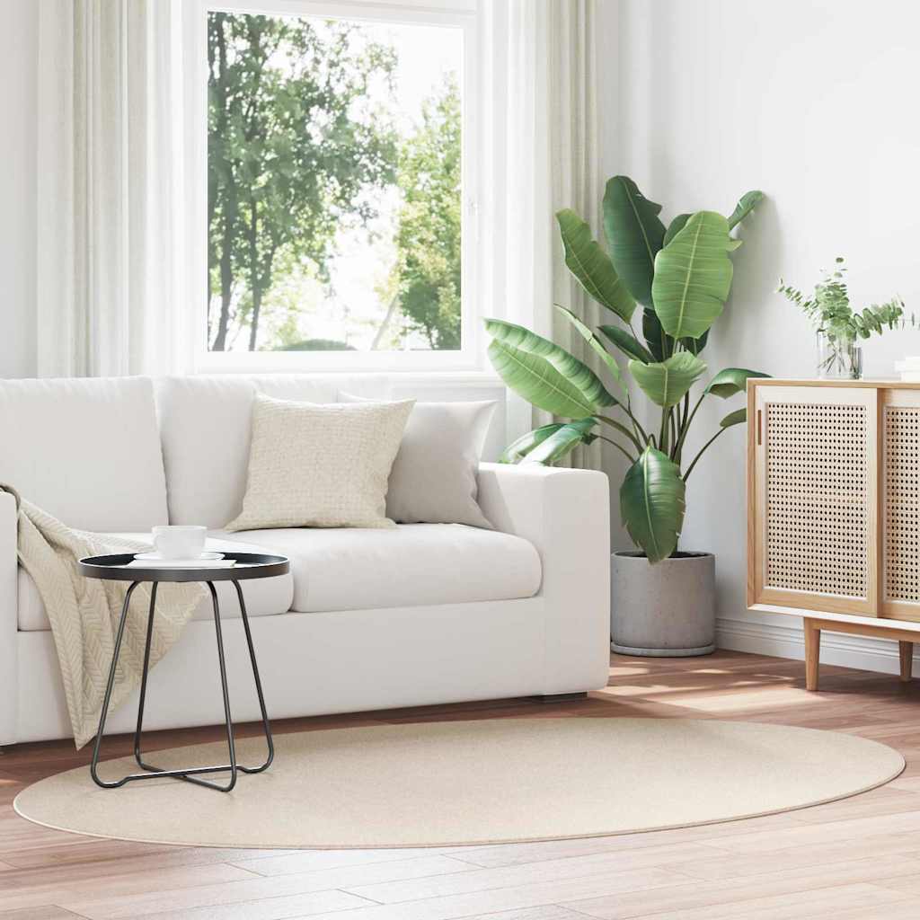 Területszőnyegek Ovális HUARTE Bézs 140 x 200 cm