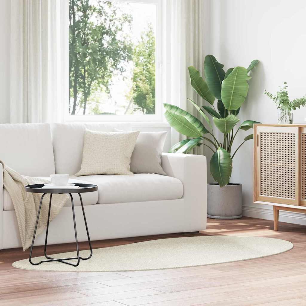 Területszőnyegek HUARTE Krém 100 x 200 cm Poliészter