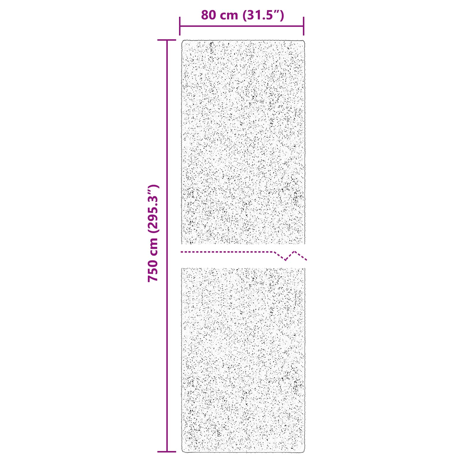 Területszőnyegek HUARTE Krém 750 x 80 cm Poliészter