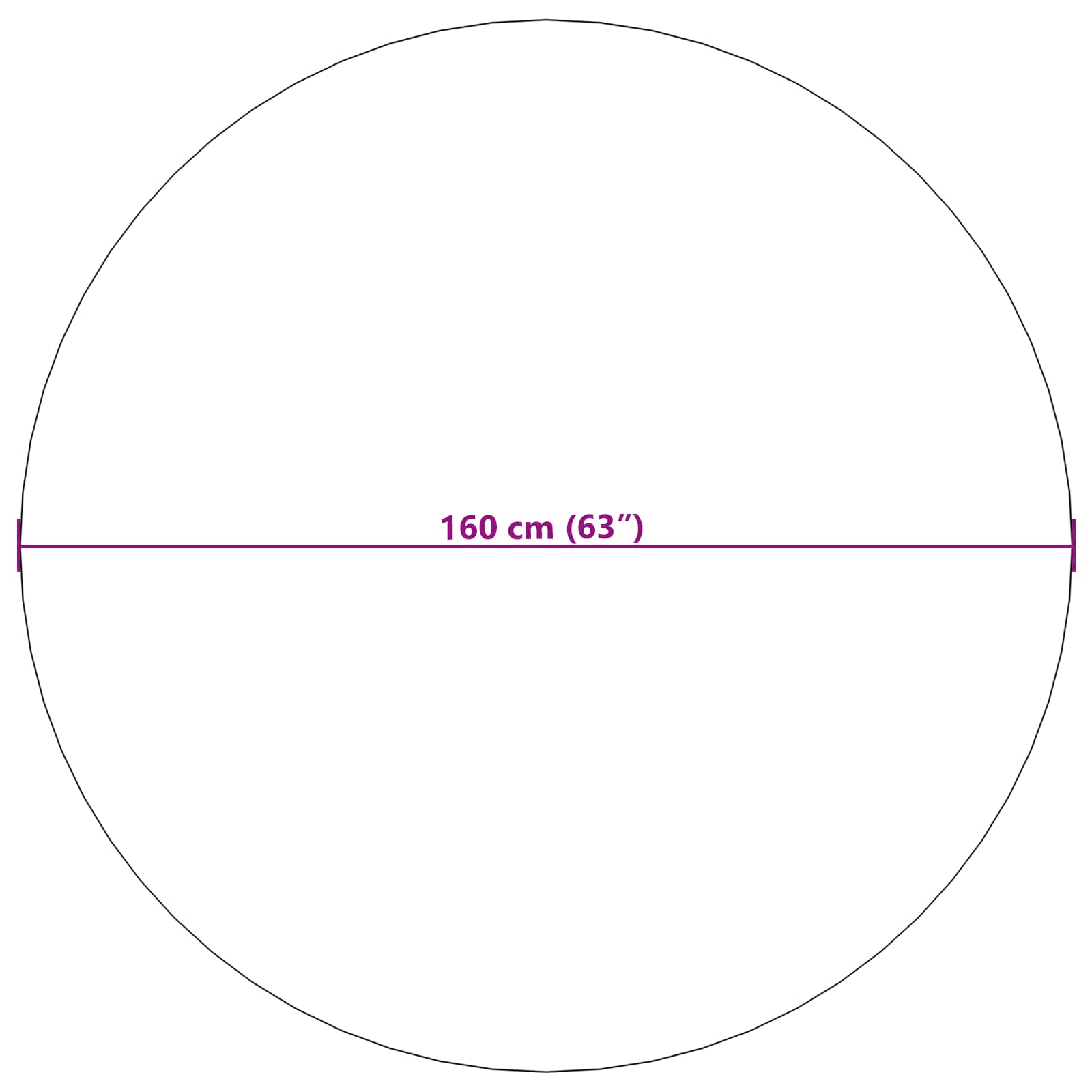Területszőnyegek Kerek PALMERAS Zöld Ø 160 CM Poliészter