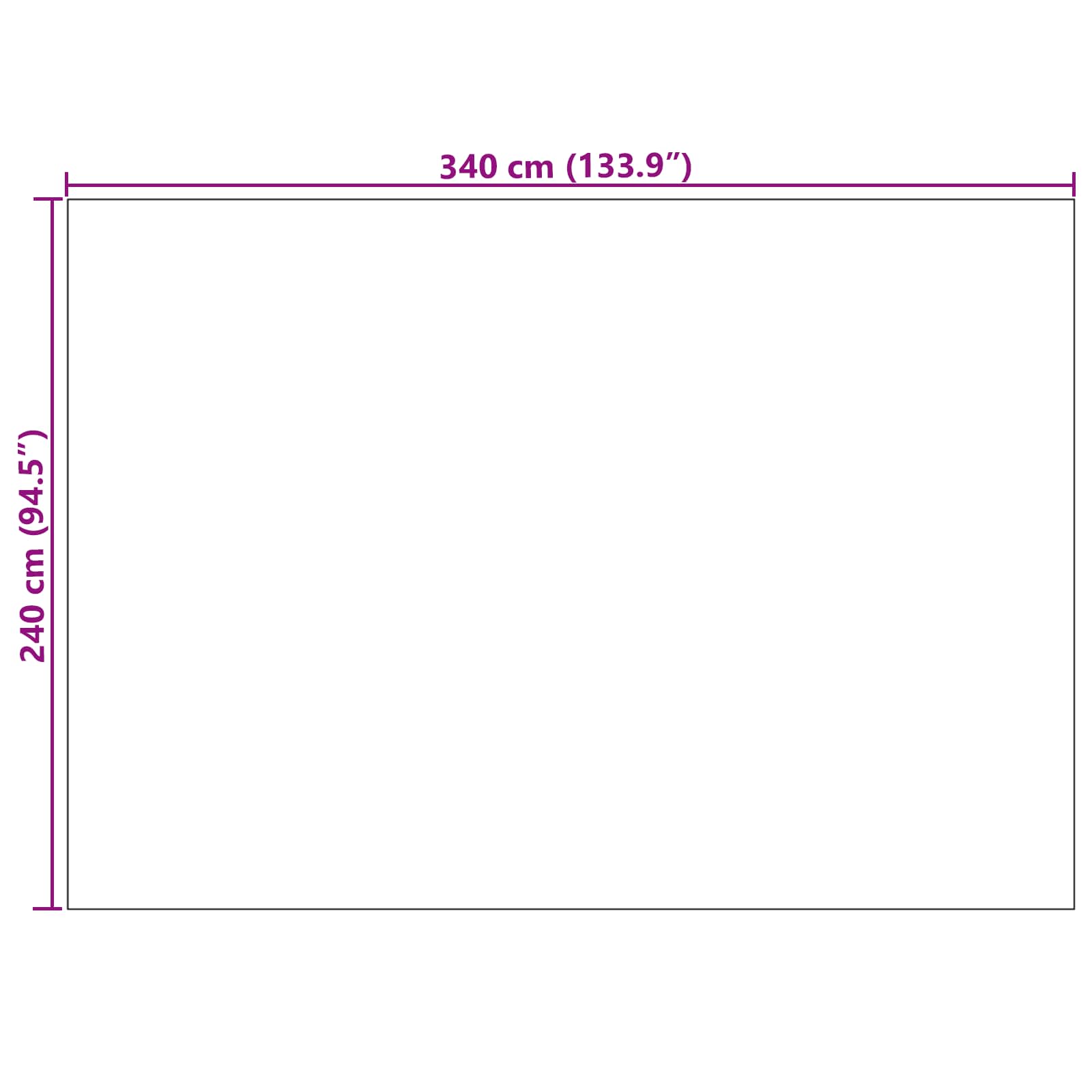 Területszőnyegek LUGO Tópszínű 340 x 240 cm Poliészter