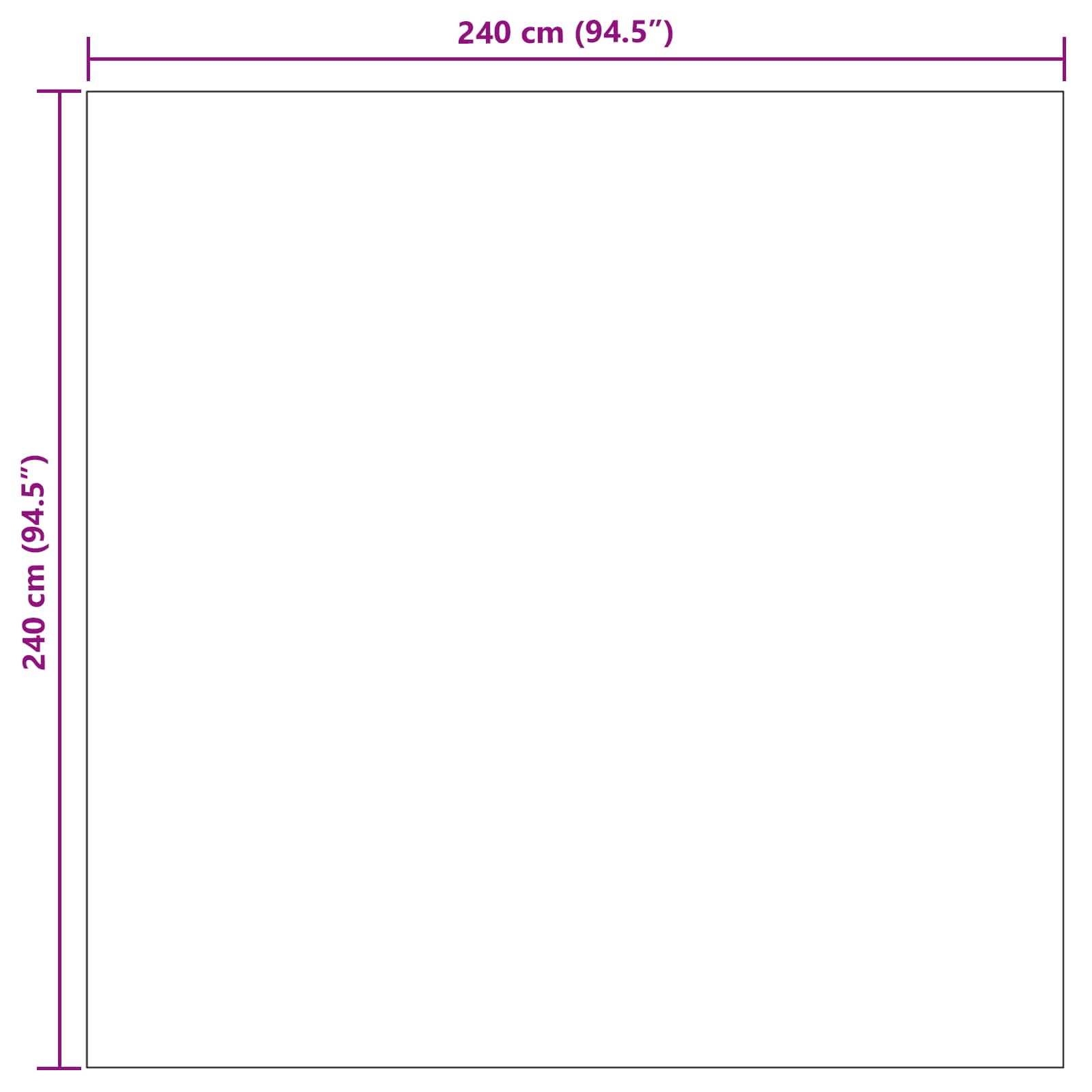 Területszőnyegek Négyzet LUGO Tópszínű 240 x 240 cm Poliészter