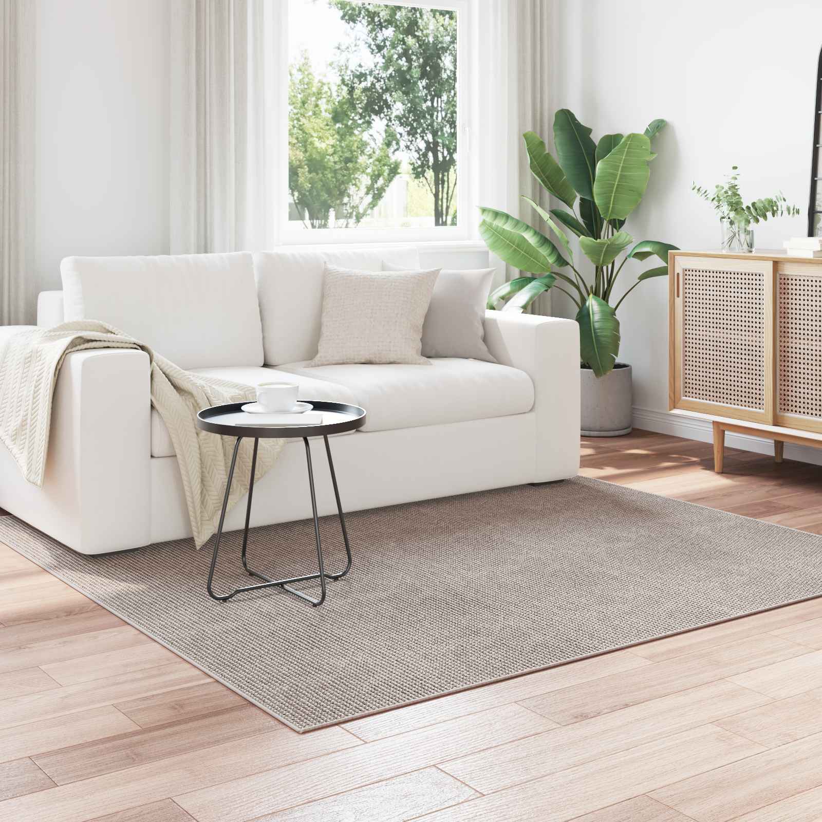 Területszőnyegek LUGO Krém és Taupe 200 x 200 cm Poliészter