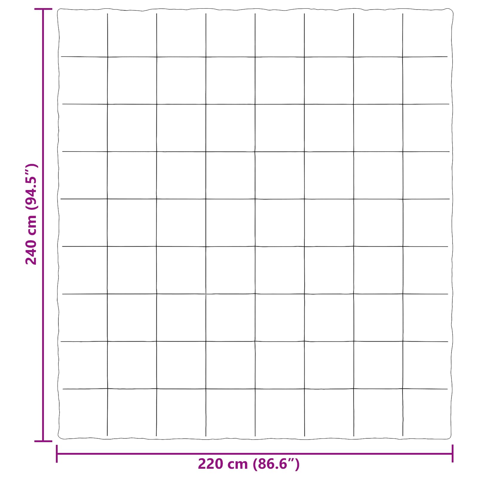 Téli takaró Sövényes Fekete 220 x 240 cm Mikroszál