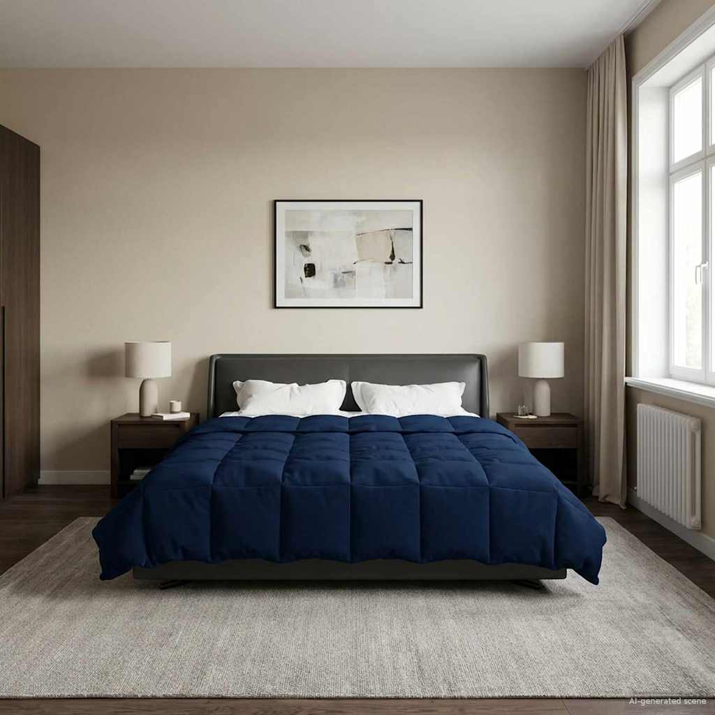 Téli takaró Sövényes Sötét kék 220 x 260 cm Mikroszál