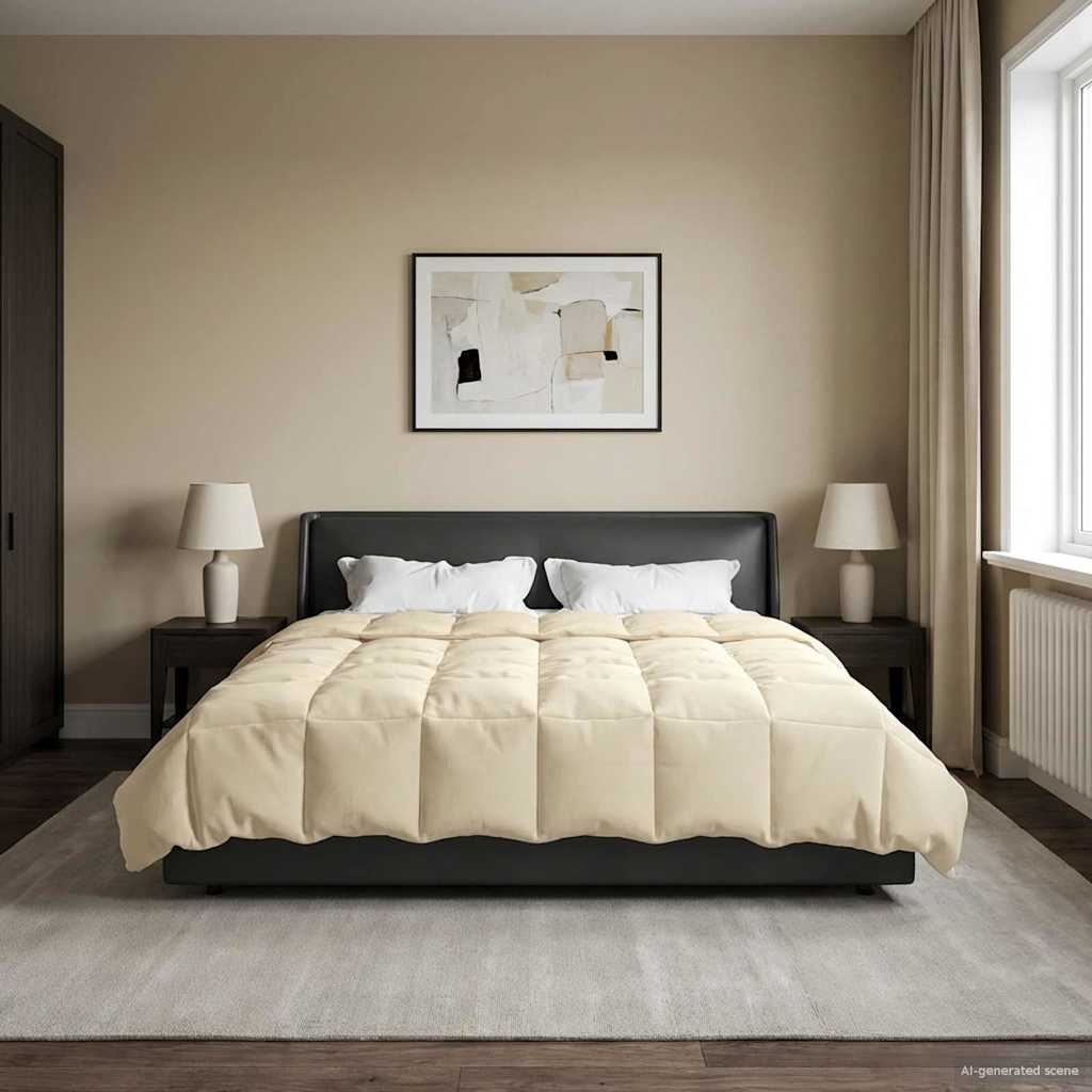 Téli takaró Sövényes Krém 220 x 260 cm Mikroszál