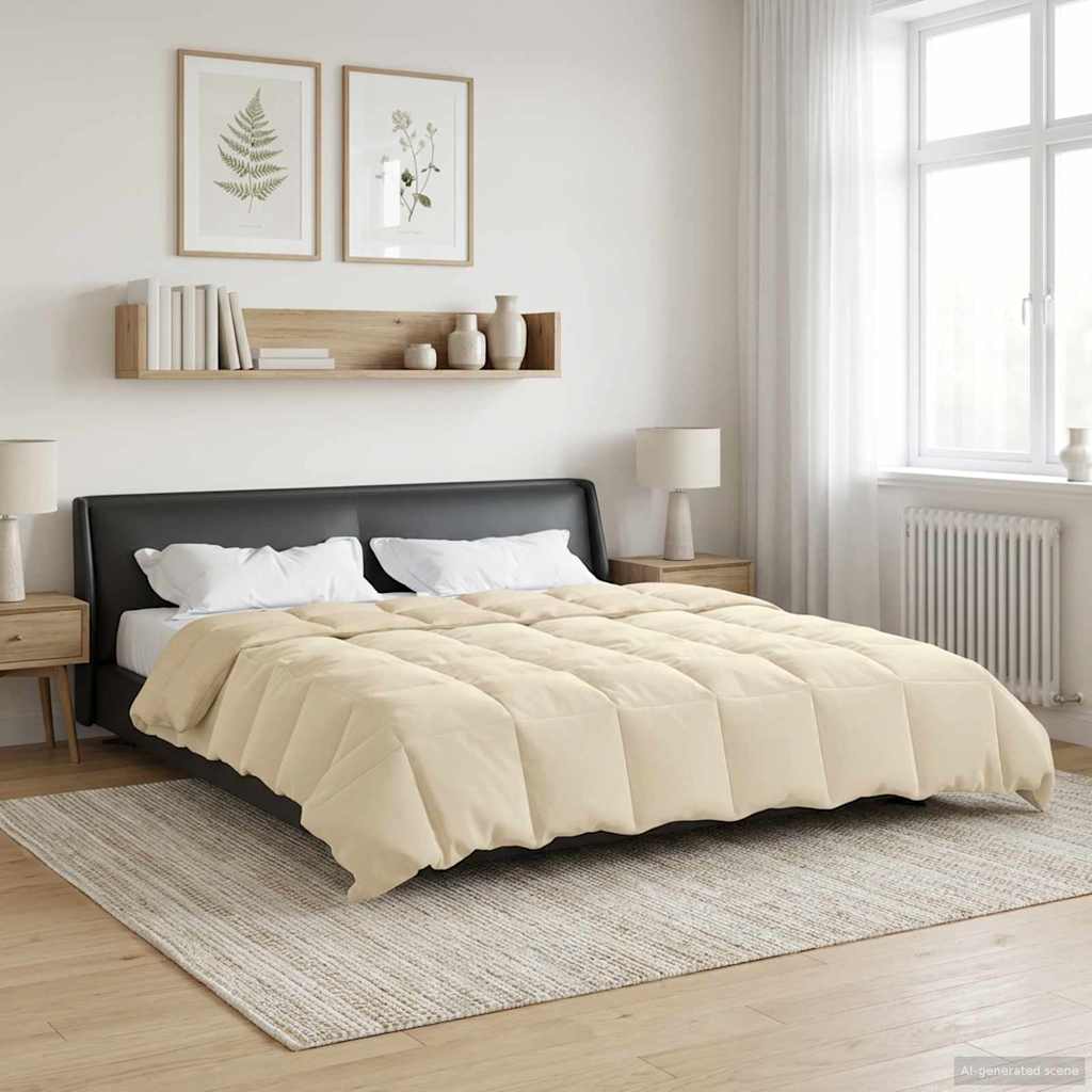 Téli takaró Sövényes Krém 240 x 260 cm Mikroszál