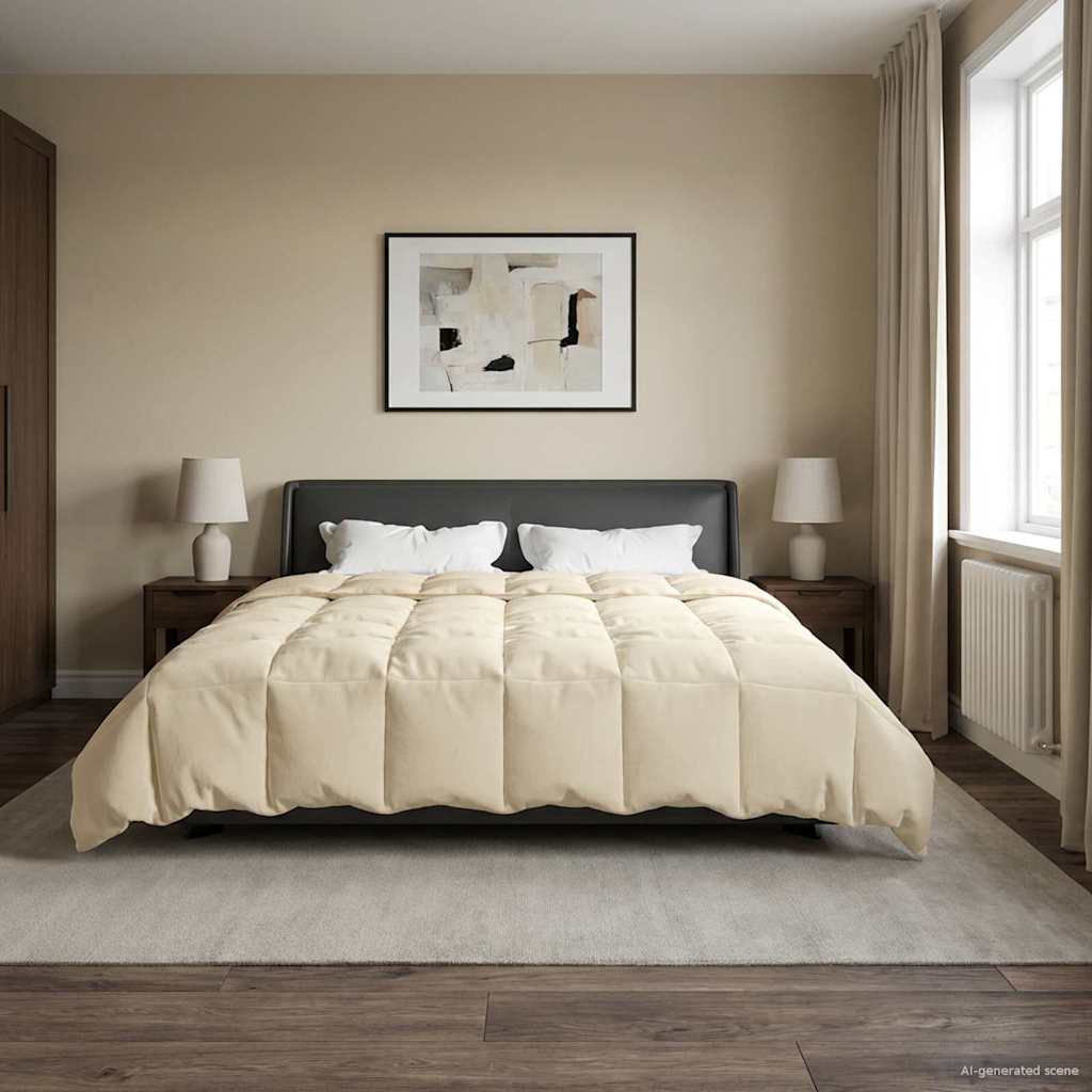 Téli takaró Sövényes Krém 240 x 260 cm Mikroszál