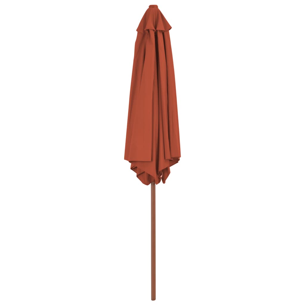 Terrakotta kültéri napernyő farúddal 270 cm