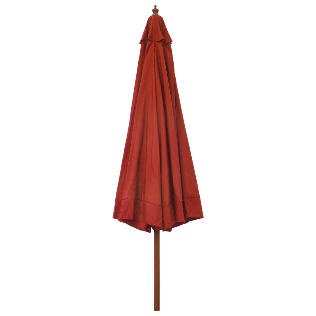 Terrakotta kültéri napernyő farúddal 330 cm
