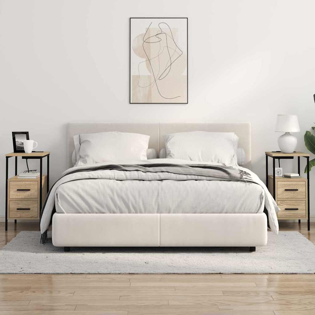 Éjjeli Szekrények 2 pcs sonoma tölgy 30 x 48 x 61 cm Faanyag