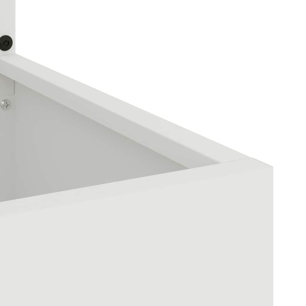 Kerti Cserepes Növény Tartó Dekoratív Panellel Fehér