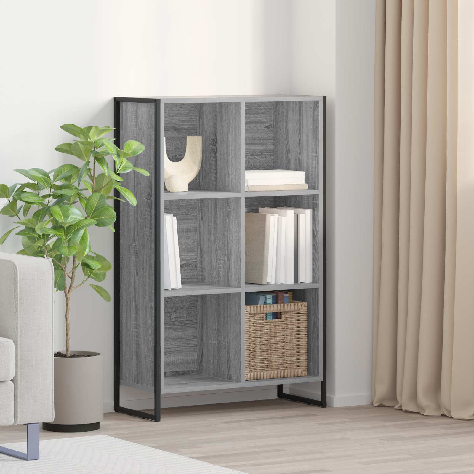 Könyvespolc Szürke Sonoma 99.5 x 30 x 108.5 cm Faanyag